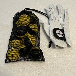 SKLZ Flight Practice Impact Golf Balls and Titleist Glove